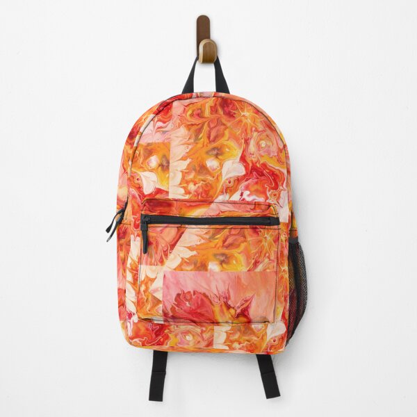 Item preview, Vibrant Orange Abstract Floral Pattern Art designed and sold by NikBrin Prevail .