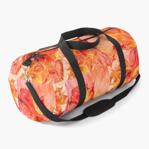 Item preview, Vibrant Orange Abstract Floral Pattern Art designed and sold by NikBrin Prevail .