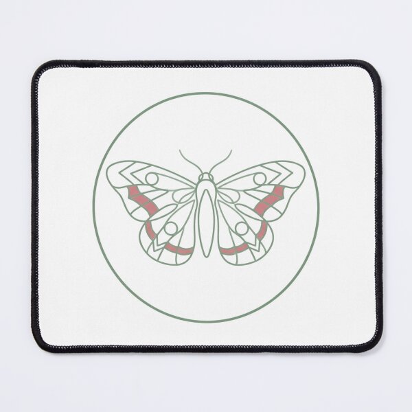 Item preview, Symmetrical Minimal Line Art Moth with Geometric Wing Pattern Sage Green Dusty Rose Design designed and sold by OnPointOutfits.