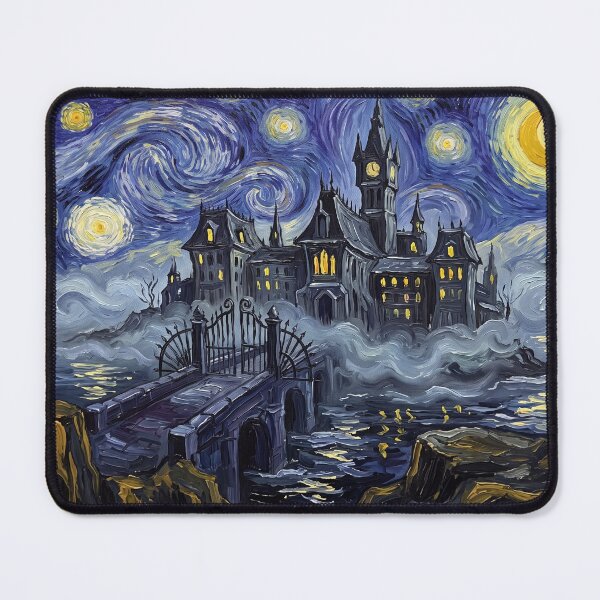 Item preview, Arkham Asylum Starry Night Comic Landscape designed and sold by Bad-Decisions-Designs.