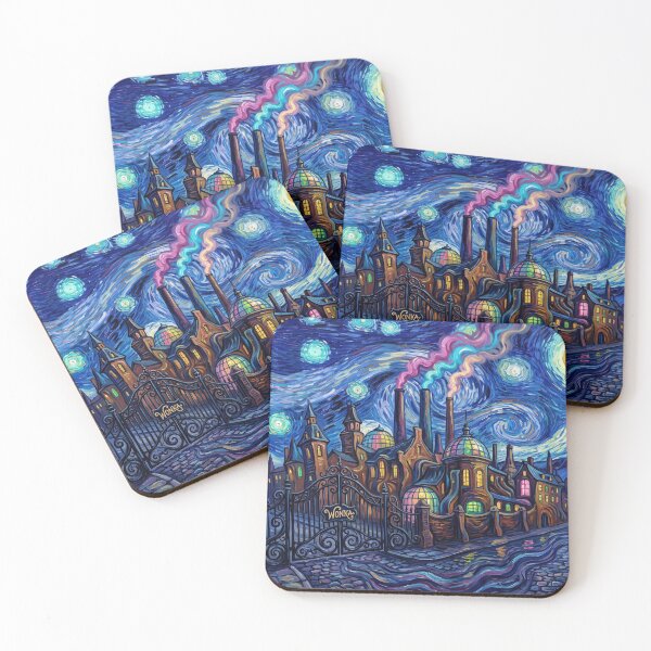 Item preview, Wonka Chocolate Factory Starry Night Movie Landscape designed and sold by Bad-Decisions-Designs.