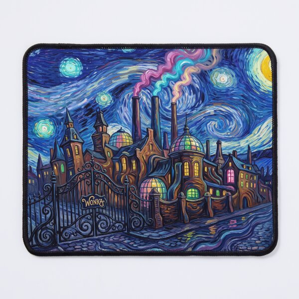 Item preview, Wonka Chocolate Factory Starry Night Movie Landscape designed and sold by Bad-Decisions-Designs.