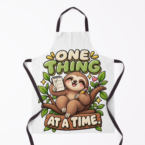 Item preview, One Thing at a Time. – Cute Happy Sloth Cartoon Design designed and sold by Kiinaaa.