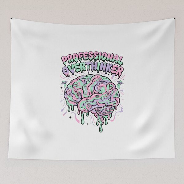 Item preview, Professional Overthinker Trippy Pastel Brain designed and sold by DripCultureLab.