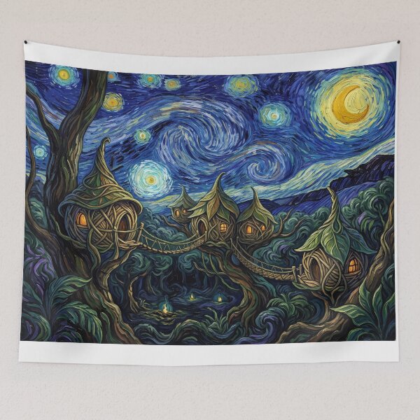 Item preview, Loompaland Starry Night Movie Landscape designed and sold by Bad-Decisions-Designs.