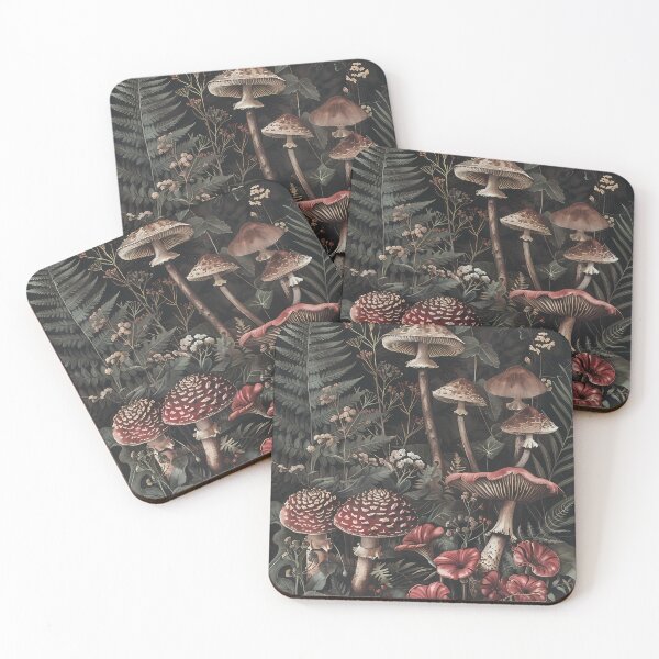 Item preview, Vintage Woodland Mushrooms & Ferns – Dark Academia Botanical designed and sold by Artdavesalzburg.