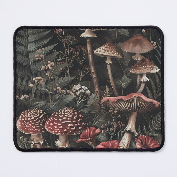 Item preview, Vintage Woodland Mushrooms & Ferns – Dark Academia Botanical designed and sold by Artdavesalzburg.