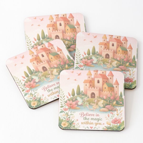 Item preview, Believe in the Magic Fairy Castle Fantasy Art designed and sold by itxelaraStudio.