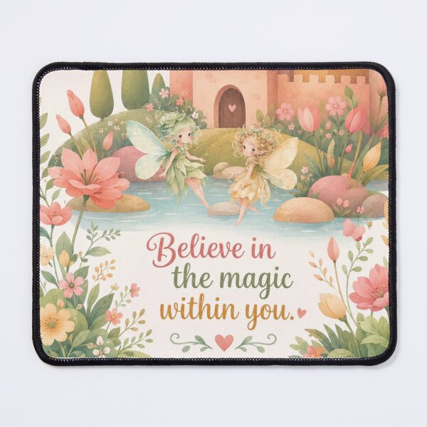 Item preview, Believe in the Magic Fairy Castle Fantasy Art designed and sold by itxelaraStudio.