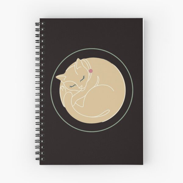 Item preview, Minimal Line Art Cat Curled in a Perfect Circle Warm Sand Dusty Rose Flat Vector Design designed and sold by OnPointOutfits.