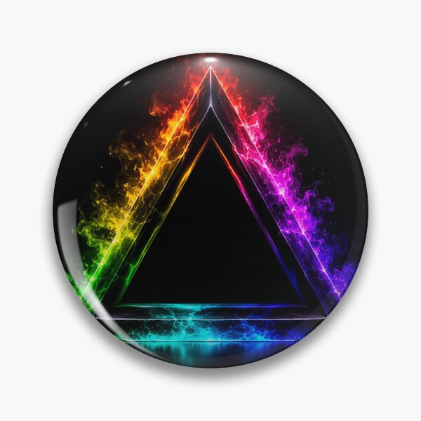Item preview, Vibrant Neon Fire Triangle Abstract Art designed and sold by KH-Merch.