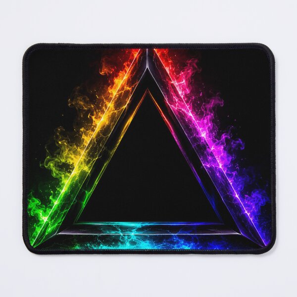 Item preview, Vibrant Neon Fire Triangle Abstract Art designed and sold by KH-Merch.