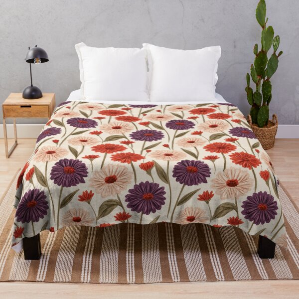 Item preview, Blooming Zinnia Flower - Tropical Flower Pattern - Gifts For Couples designed and sold by RoyalStarsPatts.