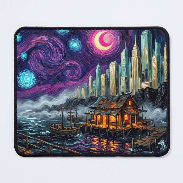 Item preview, Madripoor Starry Night Comic Landscape designed and sold by Bad-Decisions-Designs.