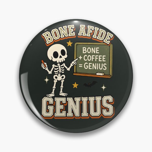 Item preview, Bone Afide Genius Skeleton Coffee Humor designed and sold by  MAD's Recreation Studio.
