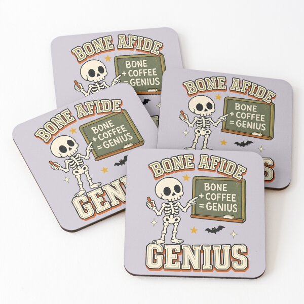 Item preview, Bone Afide Genius Skeleton Coffee Humor designed and sold by  MAD's Recreation Studio.