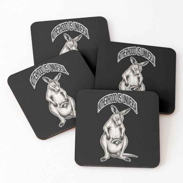 Item preview, Motherhood Is Universal - Funny Kangaroo & Raccoon Motherhood Humor designed and sold by tellia-kallisto.