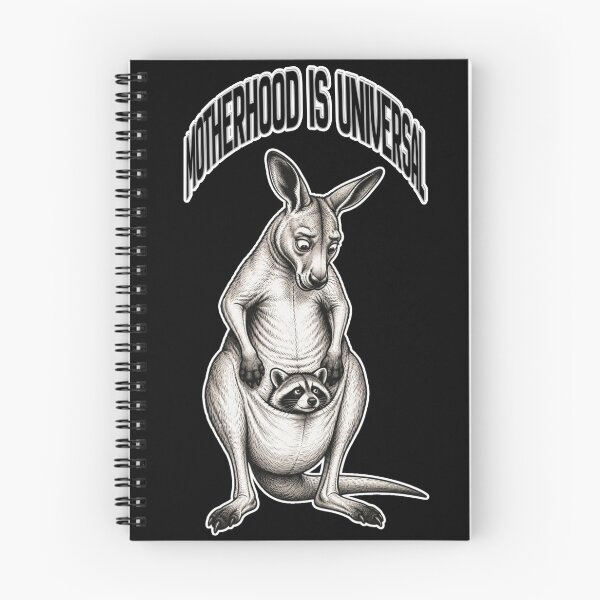 Item preview, Motherhood Is Universal - Funny Kangaroo & Raccoon Motherhood Humor designed and sold by tellia-kallisto.