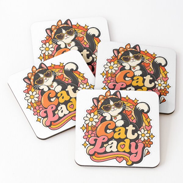 Item preview, Retro Cat Lady 70s Aesthetic designed and sold by Stickers Hub HUB.