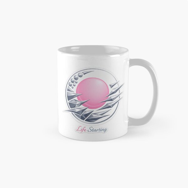 Item preview, Life starting symbol pink round  and metallic blue edges running towards it  designed and sold by wallartofmio.