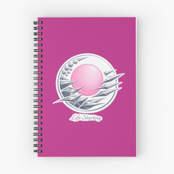 Item preview, Life starting symbol pink round  and metallic blue edges running towards it  designed and sold by wallartofmio.