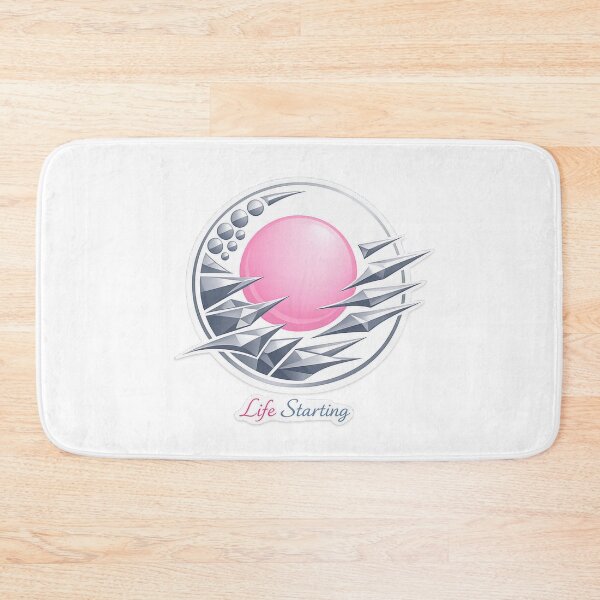Item preview, Life starting symbol pink round  and metallic blue edges running towards it  designed and sold by wallartofmio.