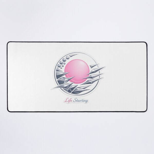 Item preview, Life starting symbol pink round and metallic blue edges running towards it designed and sold by wallartofmio.