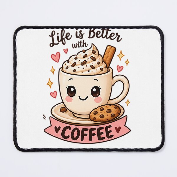 Item preview, Life Is Better With Coffee | Cute Kawaii Coffee & Cookie Lover designed and sold by Sara-Ai.