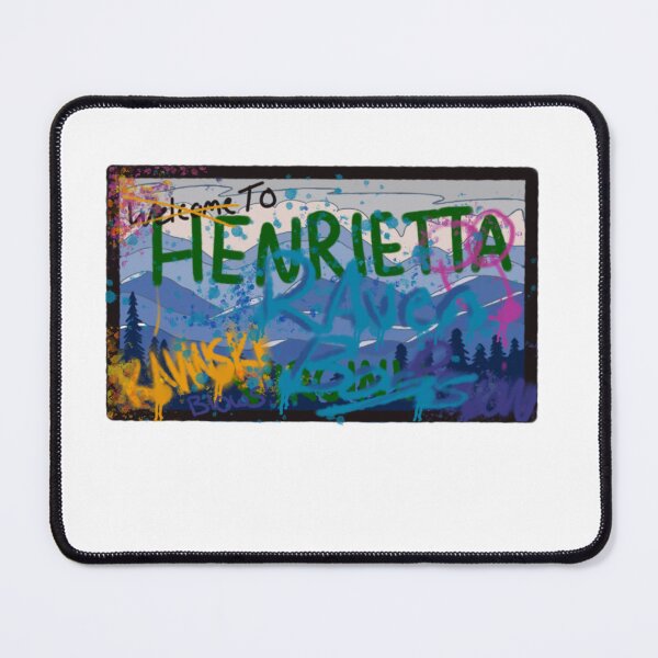 Item preview, The raven cycle Welcome to Henrietta sign with graffiti covering it designed and sold by Corvi.Et.Vulpes.