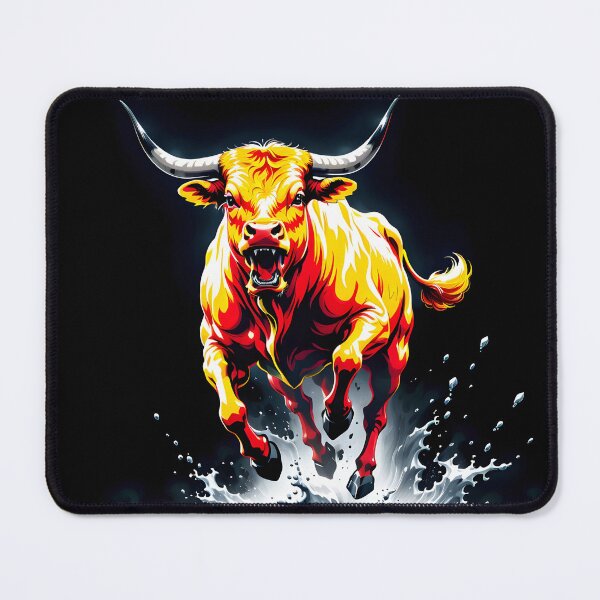 Item preview, Fierce Chinese Zodiac Ox - Dynamic Bull Art designed and sold by ARabbitHole.