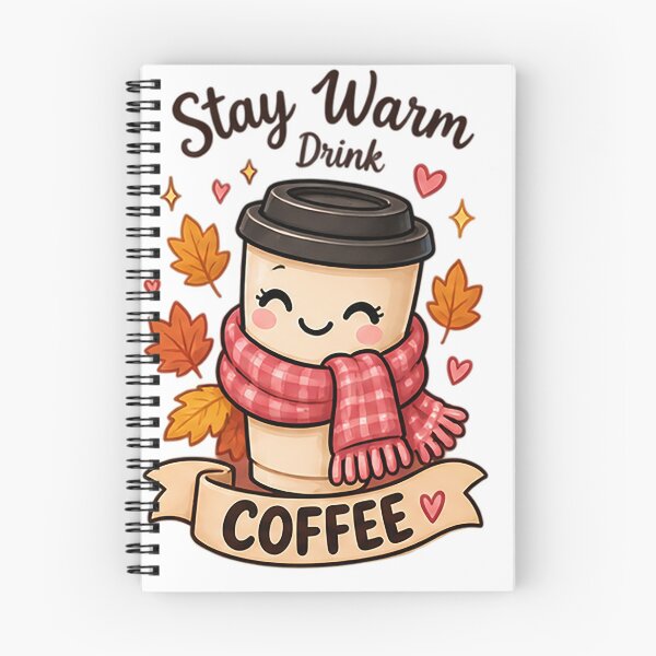 Item preview, Stay Warm Drink Coffee | Cute Cozy Fall Kawaii Coffee Cup designed and sold by Sara-Ai.