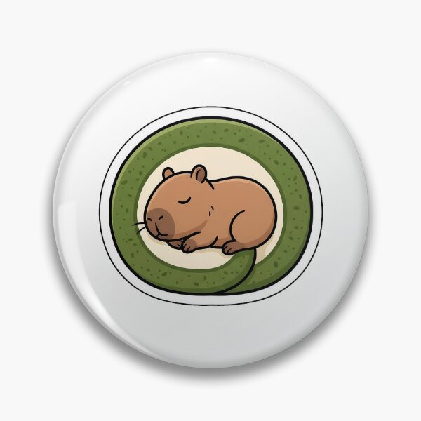 Item preview, Matcha Roll Capybara - Cozy Dessert Animal Sticker designed and sold by SimpleP.