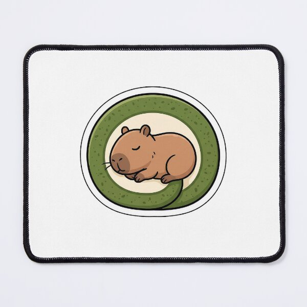 Item preview, Matcha Roll Capybara - Cozy Dessert Animal Sticker designed and sold by SimpleP.
