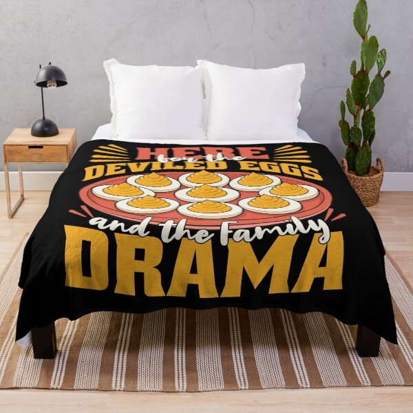 Item preview, Here For The Deviled Eggs And Family Drama designed and sold by ShirTomDesigns.