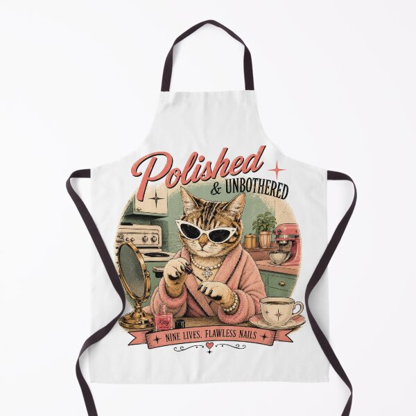 Item preview, Funny Cat. Polished & Unbothered: Nine Lives, Flawless Nails designed and sold by Retroteez.