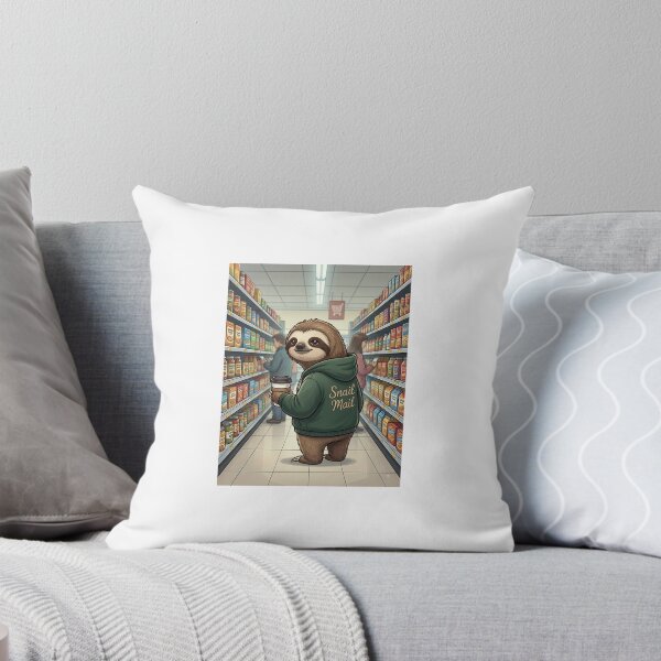 Item preview, ⁠Urban Sloth Waiting in Supermarket Funny Animal T-Shirt⁠ designed and sold by Julia9632.