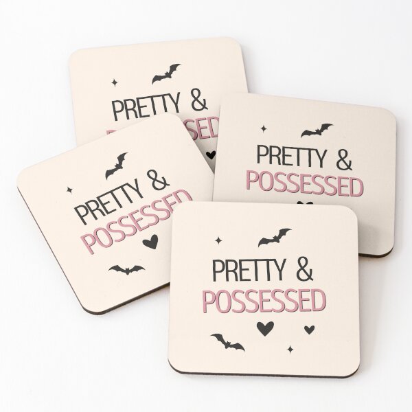 Item preview, Pretty and Possessed Girly Halloween Quote designed and sold by GemsAnatomy.