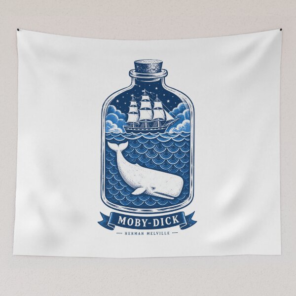Item preview, Moby Dick: Ship in a Bottle Above the White Whale designed and sold by Fenay Designs.
