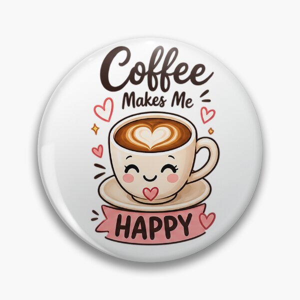 Item preview, Coffee Makes Me Happy | Cute Kawaii Happy Coffee Lover Design designed and sold by Sara-Ai.
