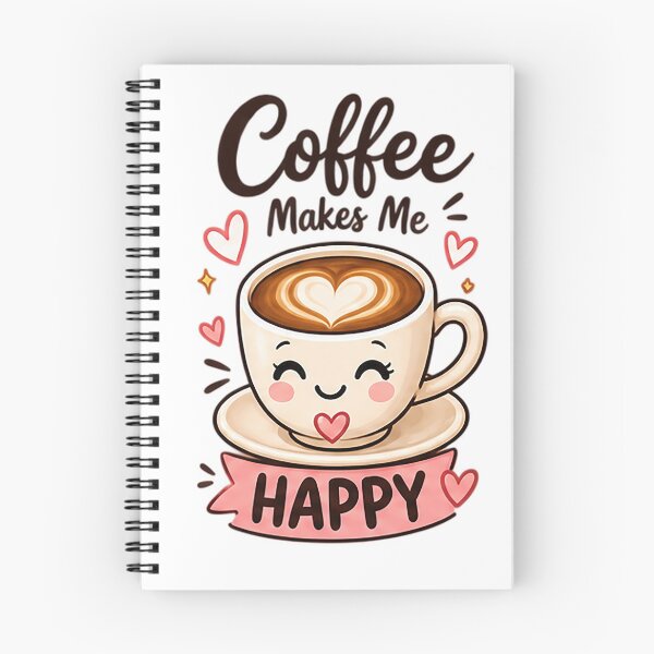 Item preview, Coffee Makes Me Happy | Cute Kawaii Happy Coffee Lover Design designed and sold by Sara-Ai.