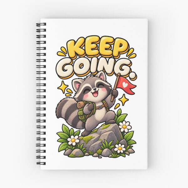 Item preview, Keep Going. – Cute Determined Raccoon Cartoon Design designed and sold by Kiinaaa.