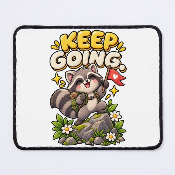 Item preview, Keep Going. – Cute Determined Raccoon Cartoon Design designed and sold by Kiinaaa.