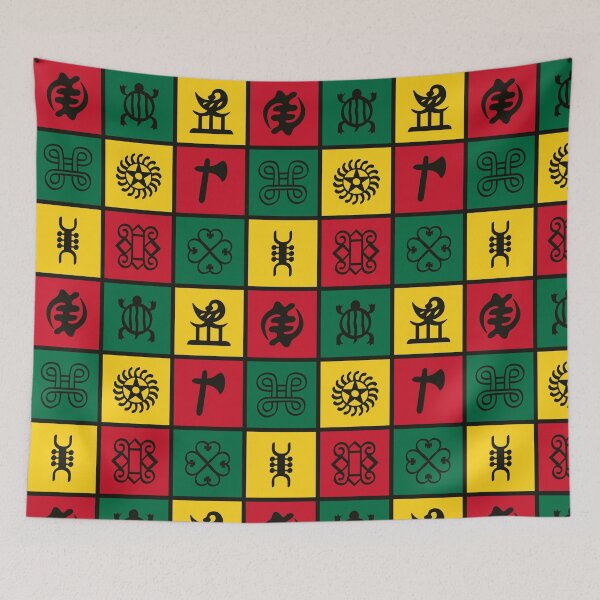 Item preview, Adinkra Symbols in Pan-African colors designed and sold by MammothArt.