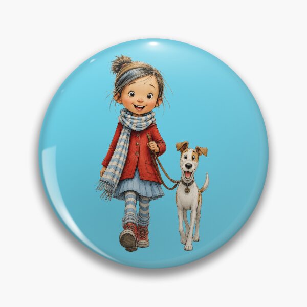 Item preview, A Child and Her Happy Dog designed and sold by GRFORA.