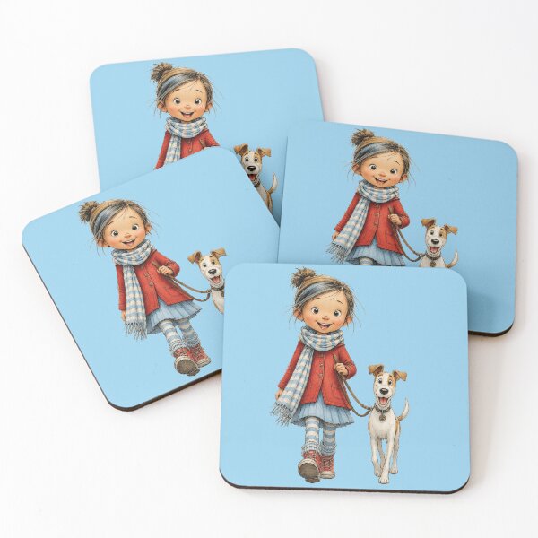 Item preview, A Child and Her Happy Dog designed and sold by GRFORA.