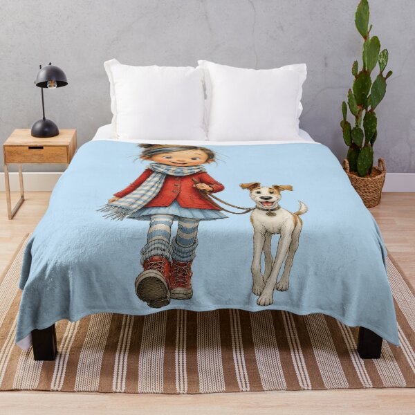 Item preview, A Child and Her Happy Dog designed and sold by GRFORA.