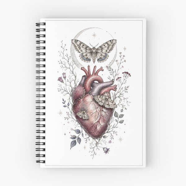 Item preview, Moth Heart - Nocturnal Pulse Anatomical Art designed and sold by Shadow Sprite Art.