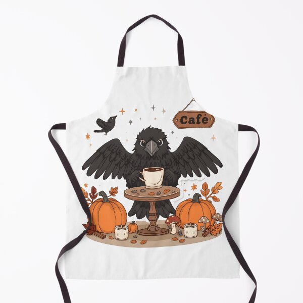 Item preview, Spooky Raven Café Halloween Autumn Coffee Lover Cute Crow T-Shirt designed and sold by ColorClouds.