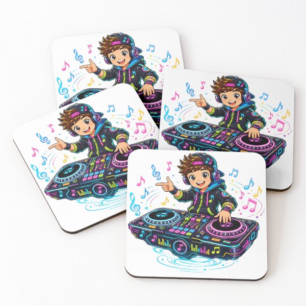 Item preview, Neon DJ Kid – Music Party - Turn the music up! designed and sold by Nubian Style.