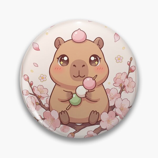 Item preview, Kawaii Kapibara with Dango Skewer designed and sold by SupremeArtisimo.